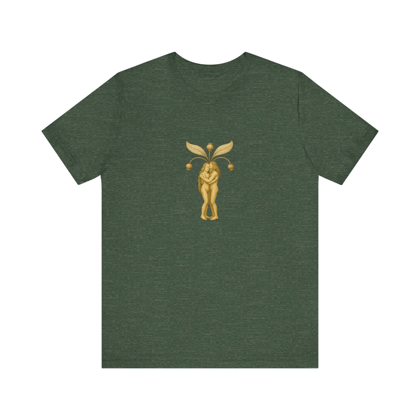 Big Mandrakes in Love, Mythical Root Romance Unisex Heavy Cotton Tee