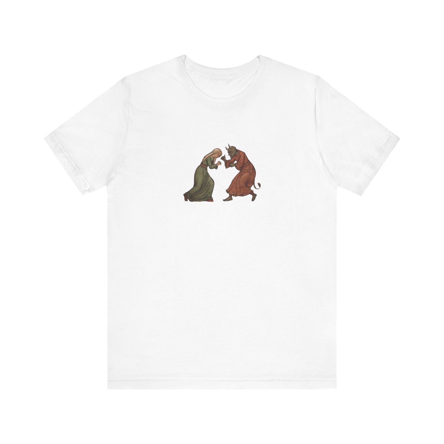 The Virgin Mary punching the Devil Medieval Manuscript T-shirt