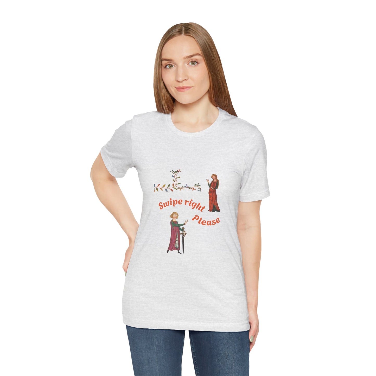 Marginalia Manuscript Romance Swipe Right Unisex Softstyle T-Shirt