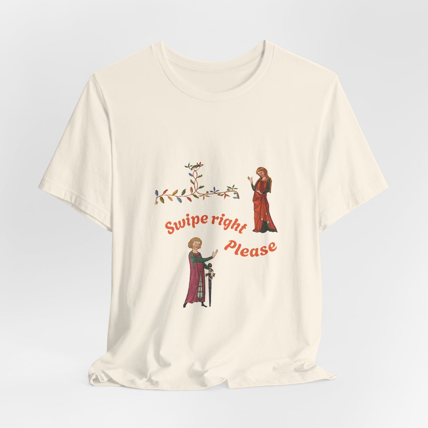 Marginalia Manuscript Romance Swipe Right Unisex Softstyle T-Shirt