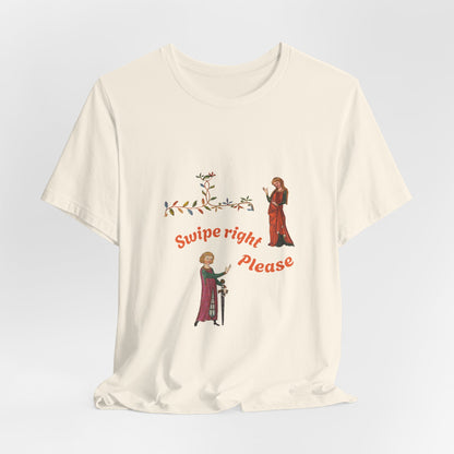 Marginalia Manuscript Romance Swipe Right Unisex Softstyle T-Shirt