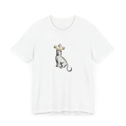 Silly Medieval Cat with Crown – 15th Century Heraldic Art Tee