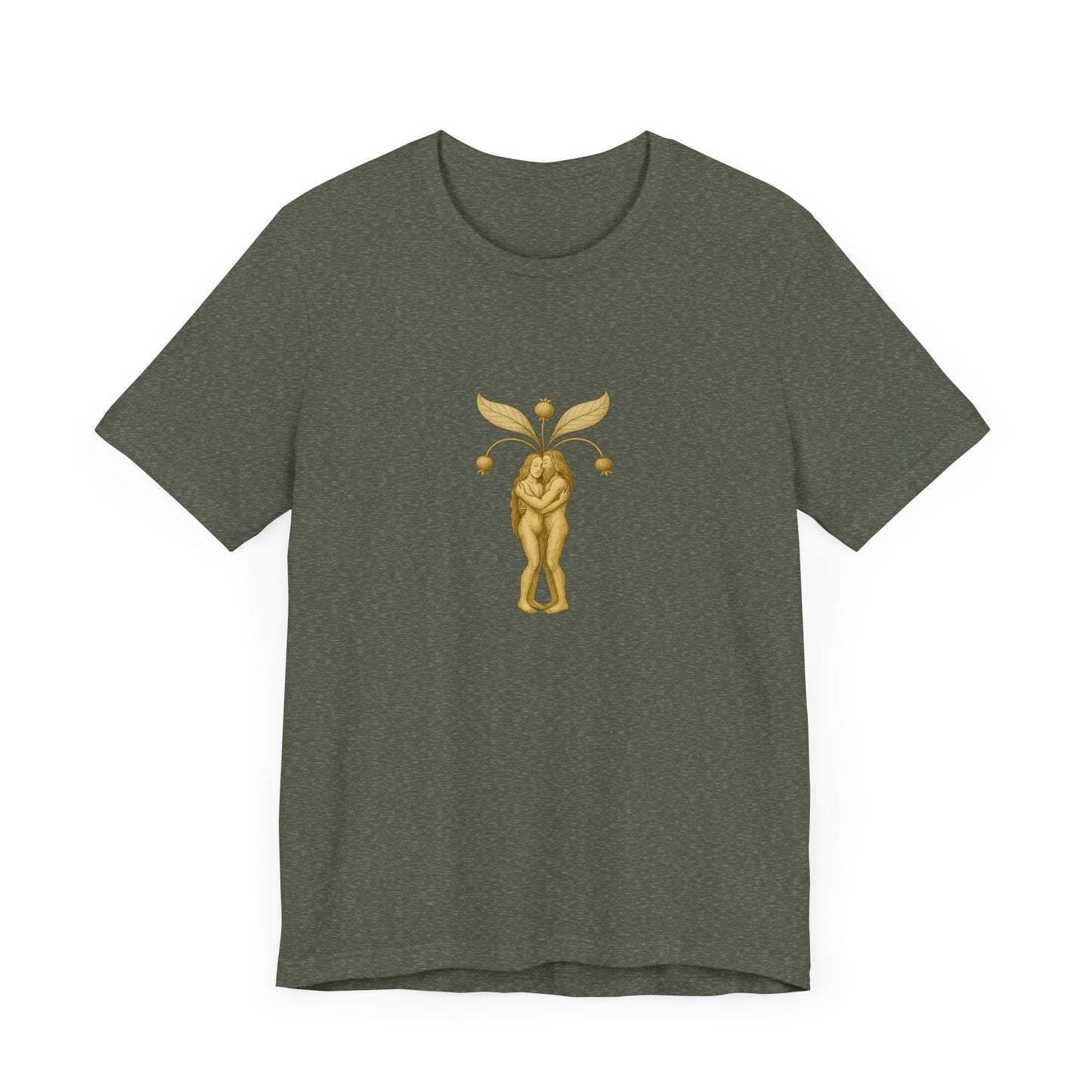 Big Mandrakes in Love, Mythical Root Romance Unisex Heavy Cotton Tee