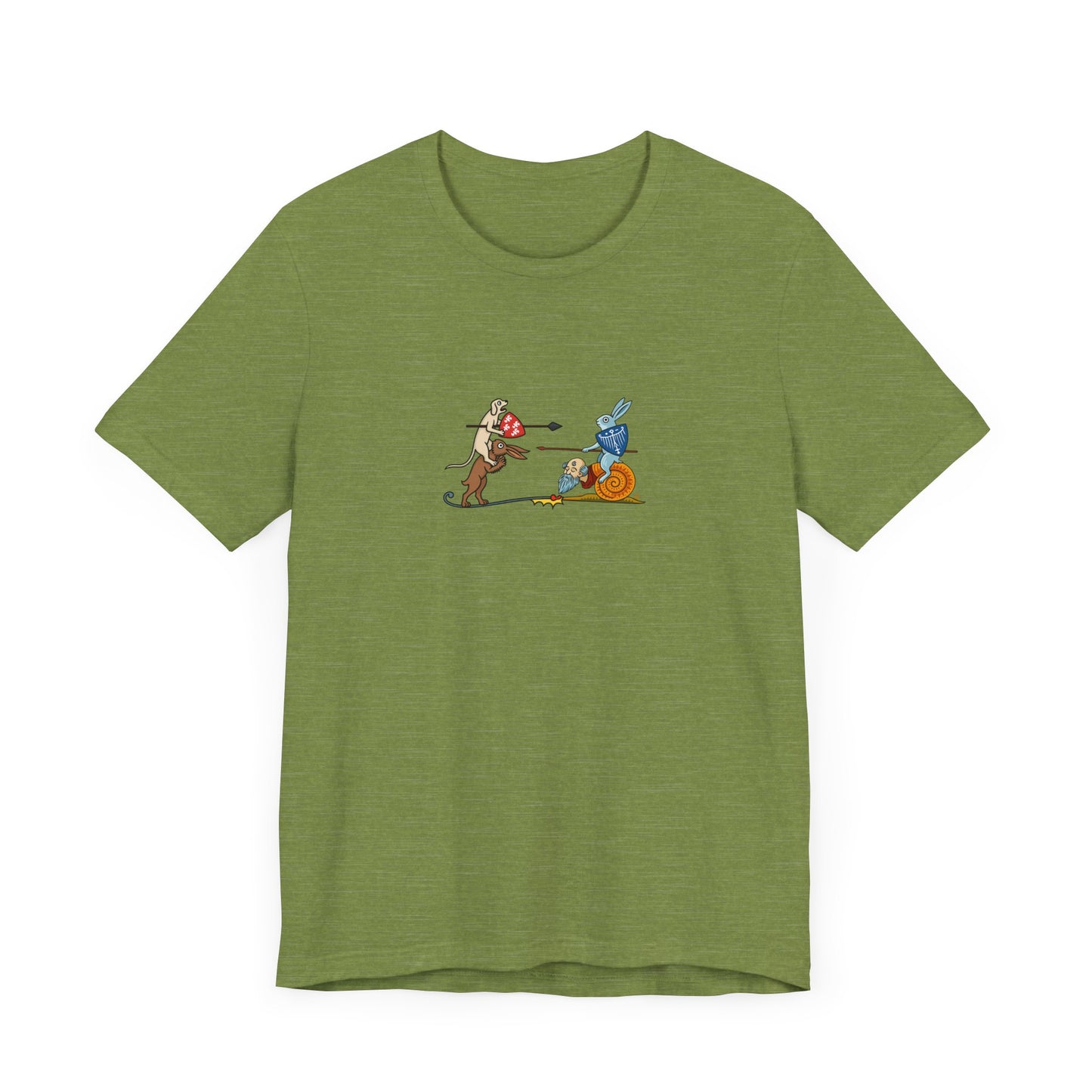 Bunny Snail Rider After MS Yates Thompson 8 F 294, Remastered Marginalia Manuscript Art Tee