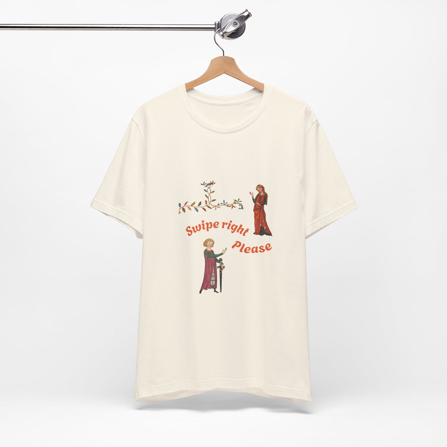 Marginalia Manuscript Romance Swipe Right Unisex Softstyle T-Shirt