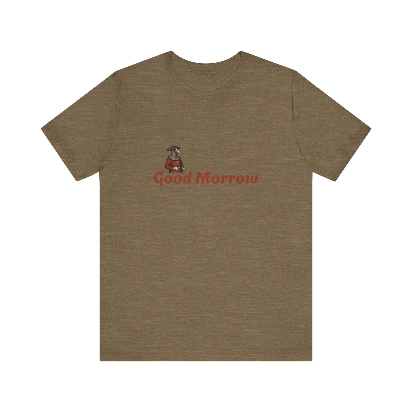 Hanseatic Art, Medieval Plague Doctor with Good Morrow Unisex Softstyle T-Shirt