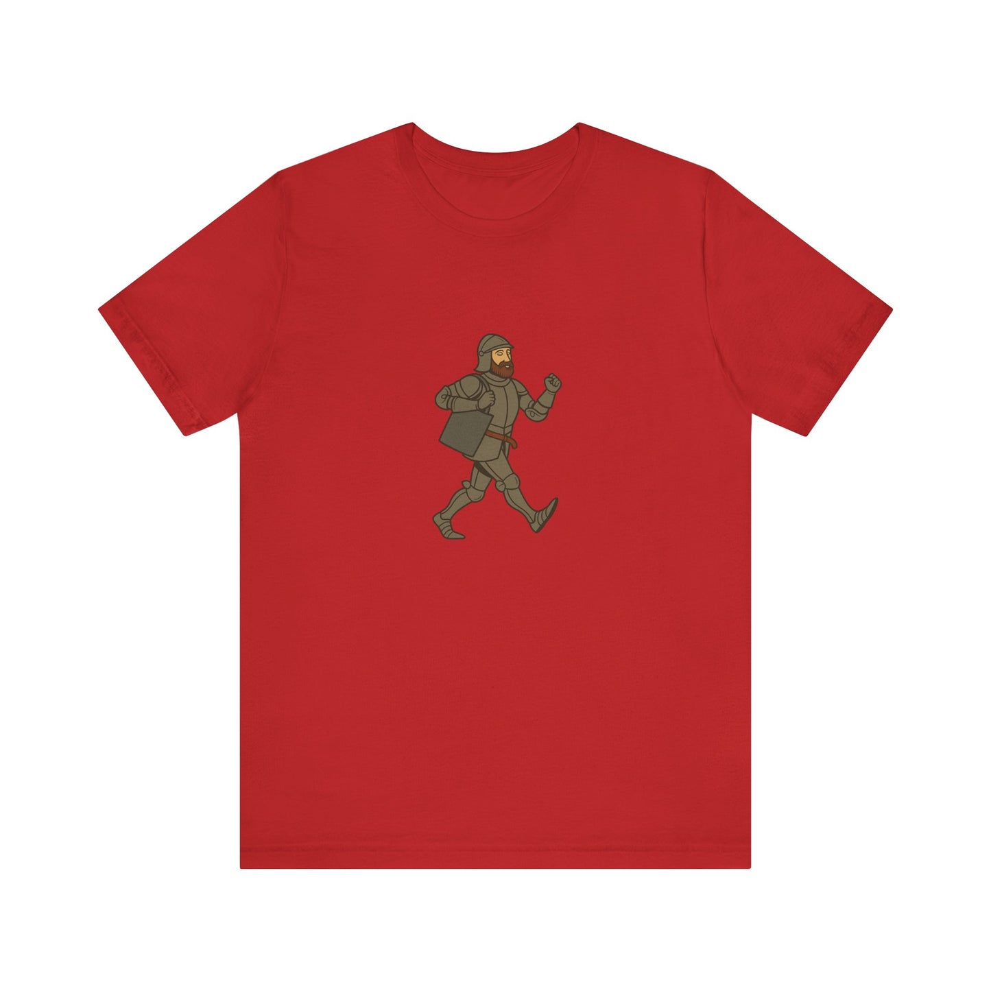 Knight on the Go - Medieval Humor - Urban Chivalry Unisex Heavy Cotton T-shirt