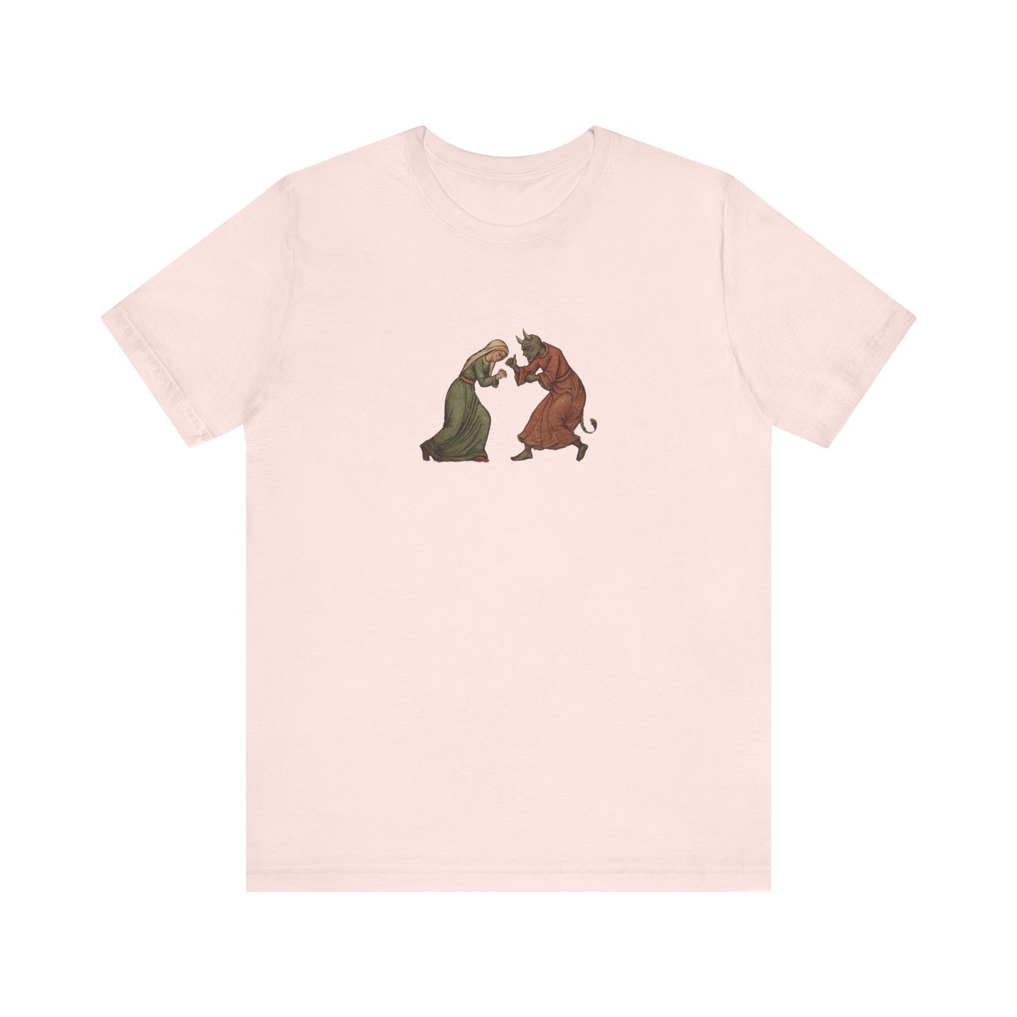 The Virgin Mary punching the Devil Medieval Manuscript T-shirt