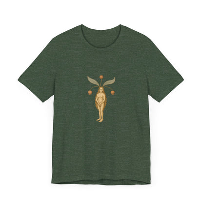 Big Mandragora Muse, Medieval Mandrake Herb Lore Unisex Heavy Cotton Tee