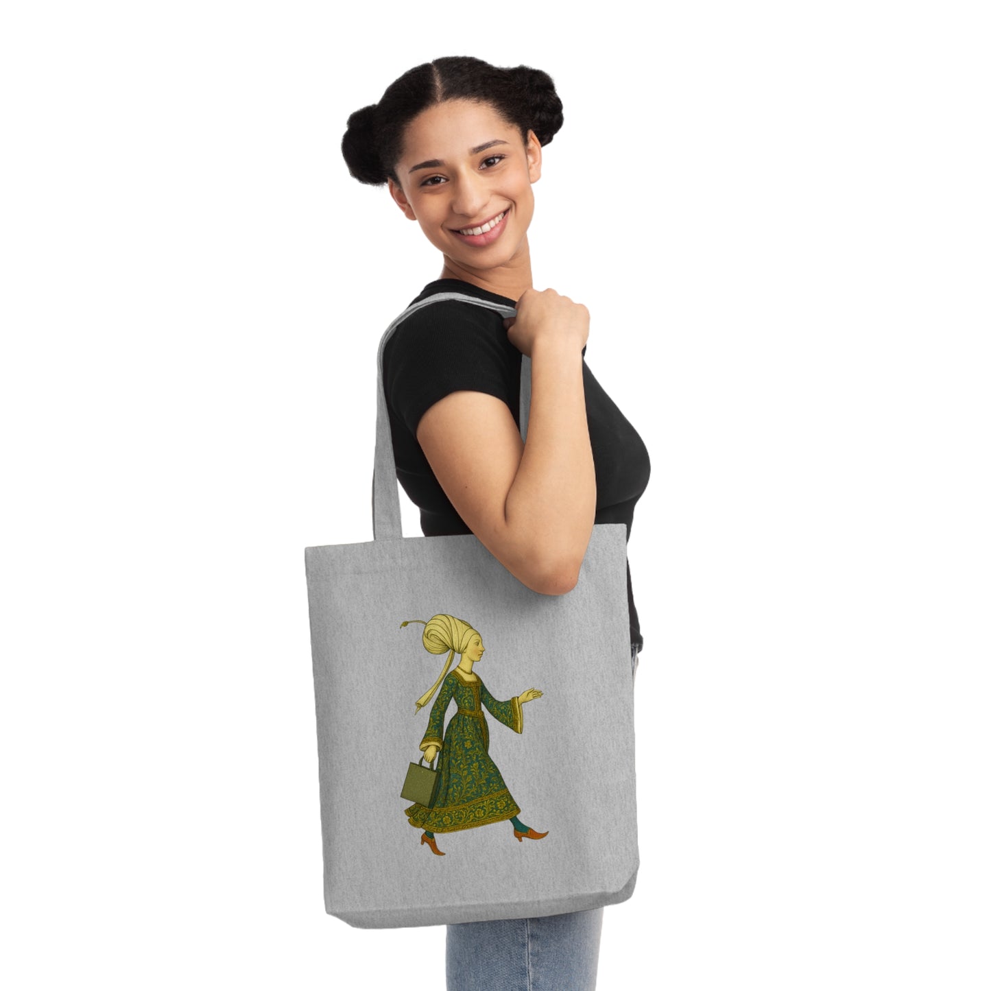 Lady of the Mall – Medieval Fashionista - Woven Tote Bag