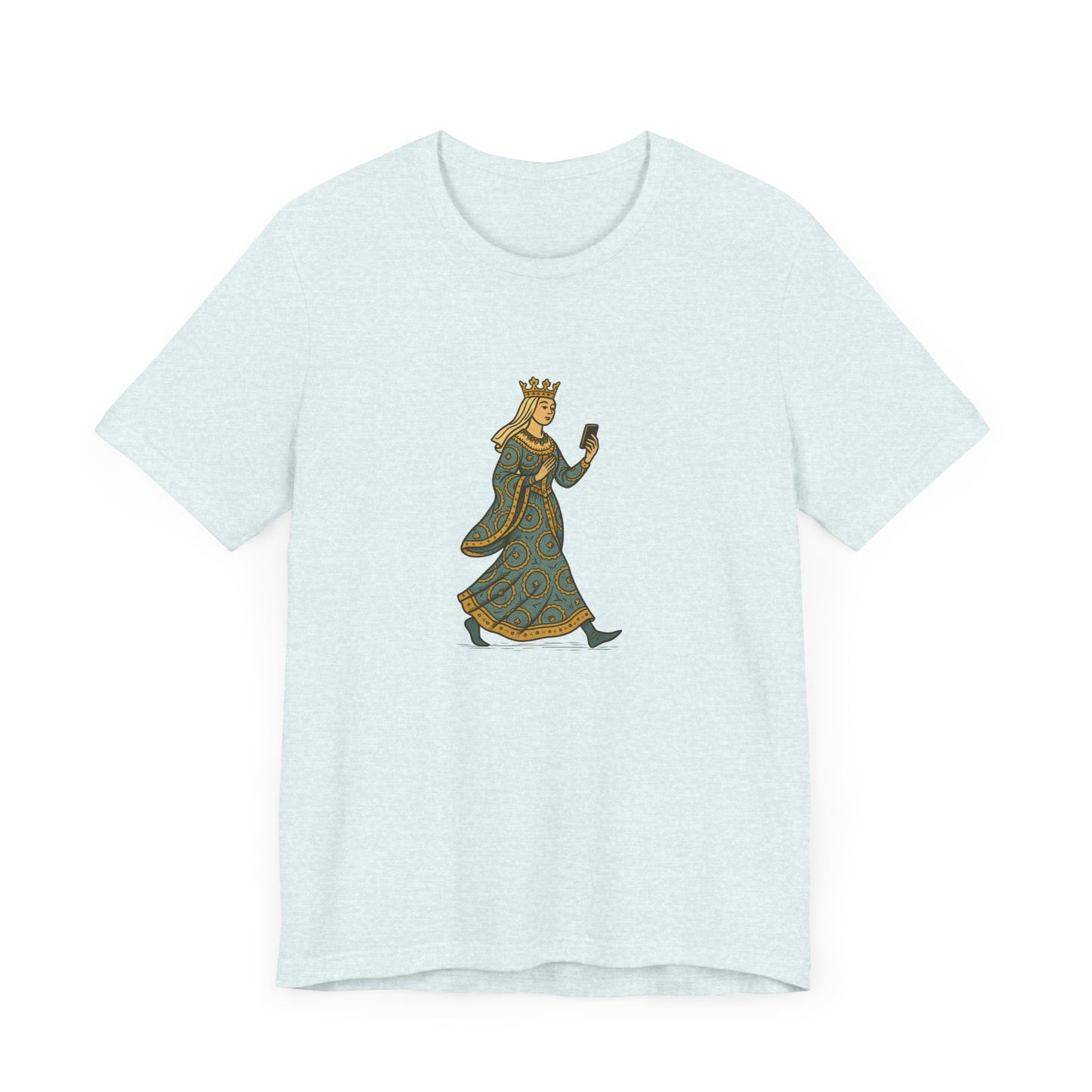 The Crowned Strutter – Medieval Couture on the Go - Unisex Heavy Cotton T-shirt