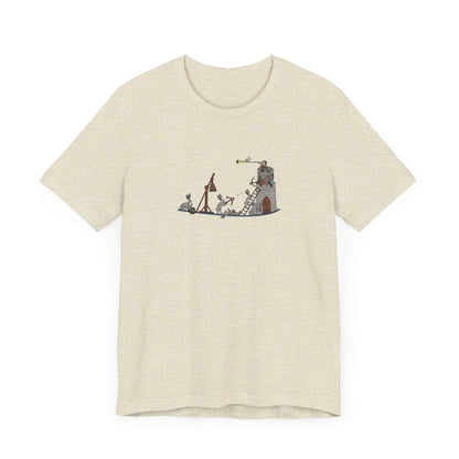 Medieval Rabbits Castle Siege, Medieval Manuscript Art T-shirt