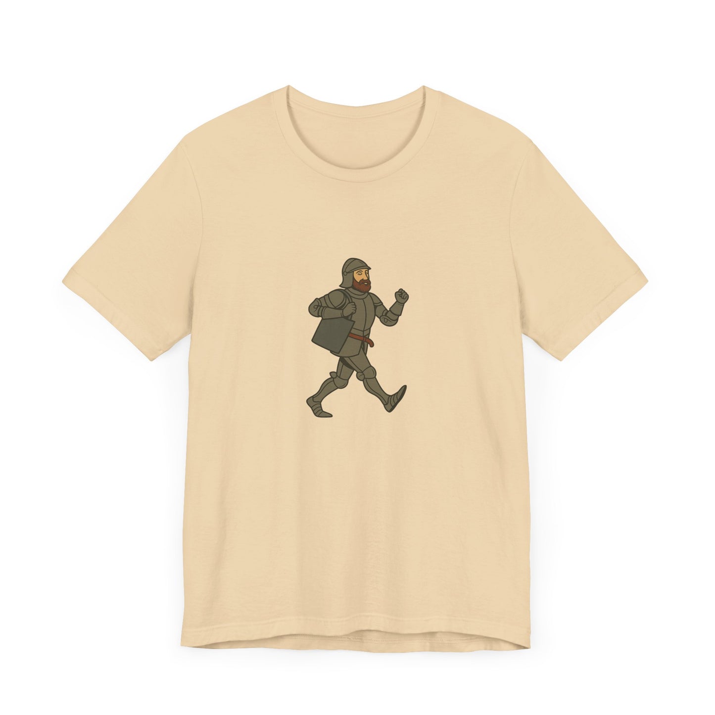 Knight on the Go - Medieval Humor - Urban Chivalry Unisex Heavy Cotton T-shirt