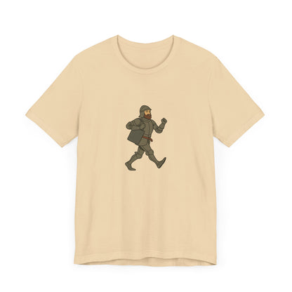 Knight on the Go - Medieval Humor - Urban Chivalry Unisex Heavy Cotton T-shirt