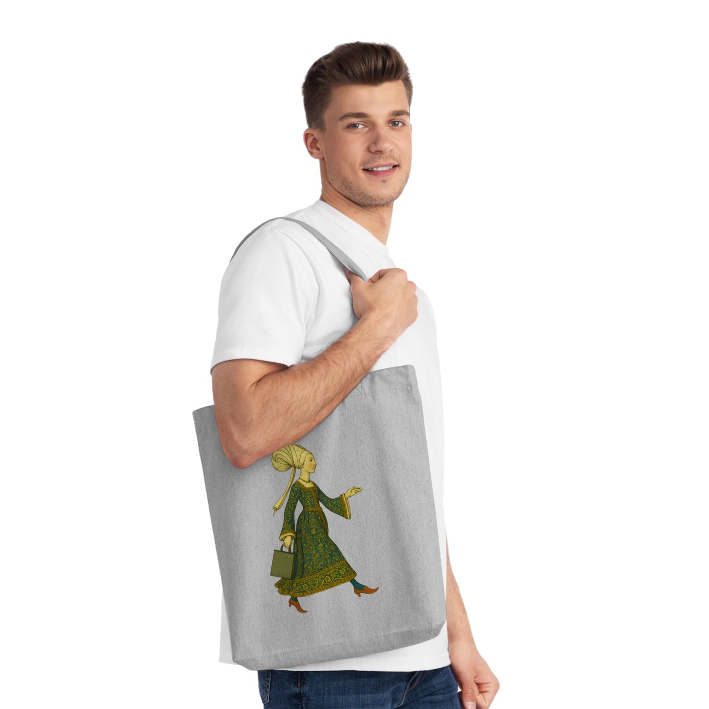 Lady of the Mall – Medieval Fashionista - Woven Tote Bag