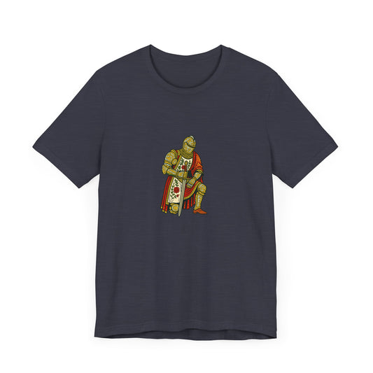 Kneeling Medieval Knight Floral Tee
