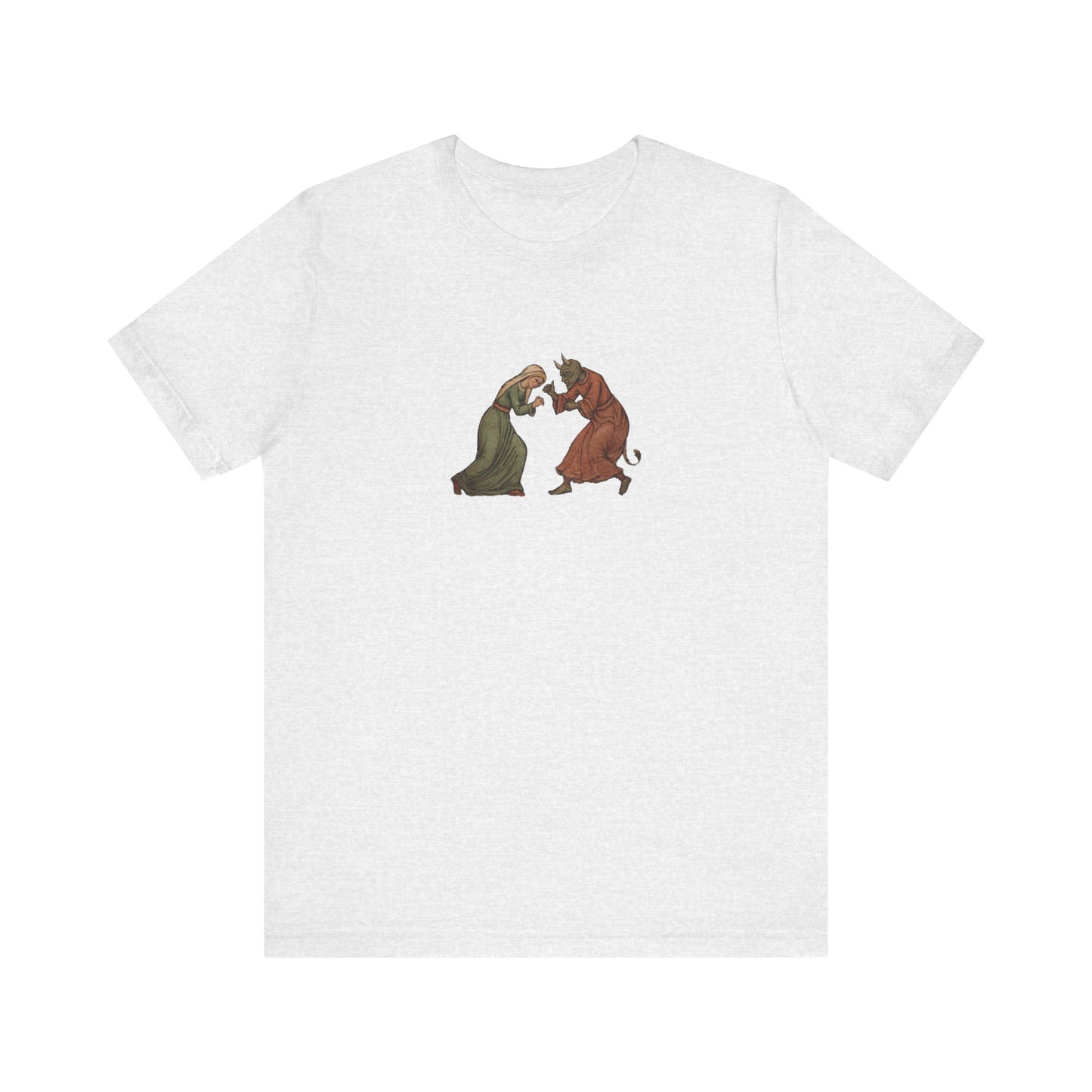 The Virgin Mary punching the Devil Medieval Manuscript T-shirt