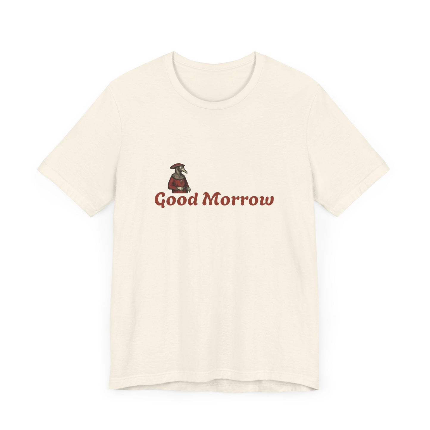 Hanseatic Art, Medieval Plague Doctor with Good Morrow Unisex Softstyle T-Shirt