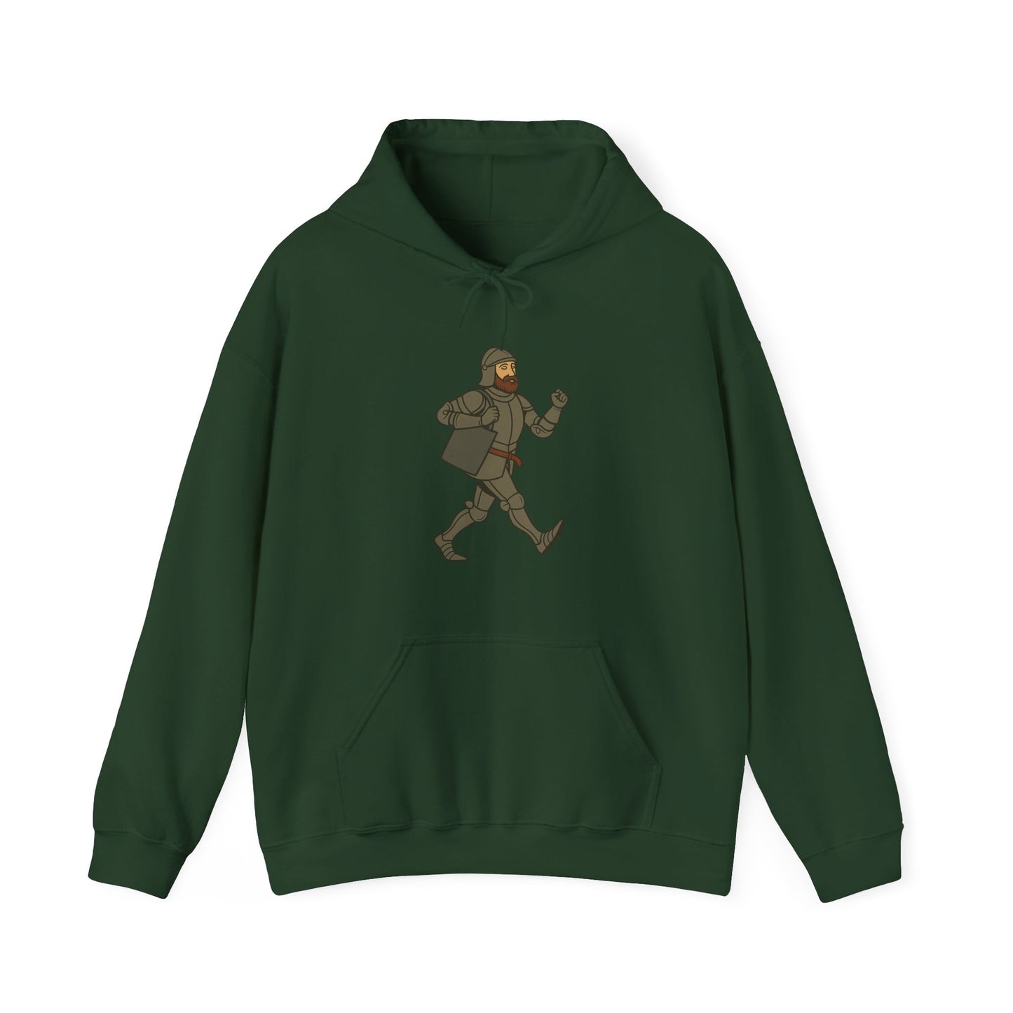 Knight on the Go - Medieval Humor - Playful Adventure Hoodie