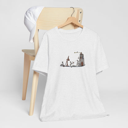 Medieval Rabbits Castle Siege, Medieval Manuscript Art T-shirt