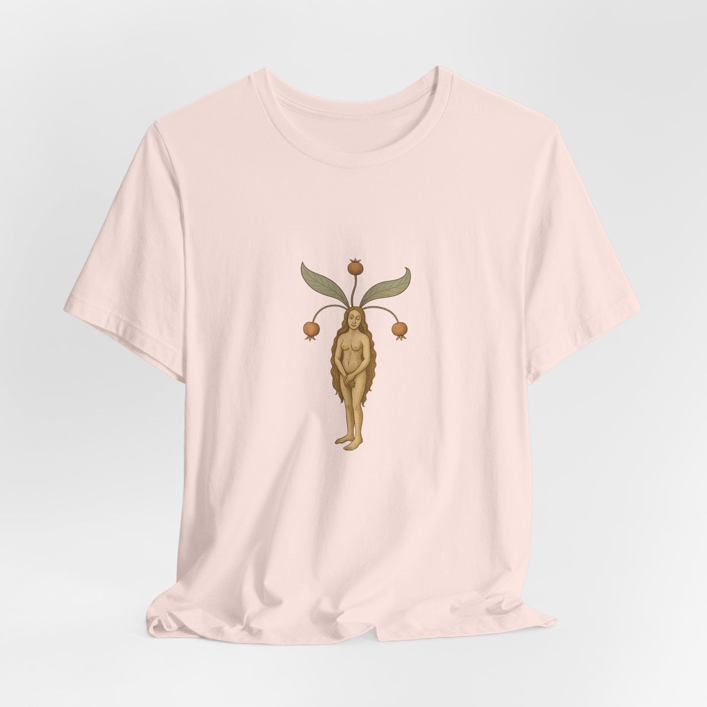 Big Mandragora Muse, Medieval Mandrake Herb Lore Unisex Heavy Cotton Tee