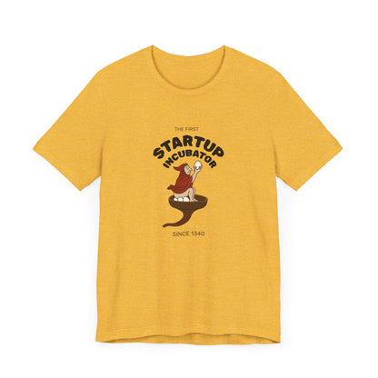 The Eggman Monk, The First Startup Incubator, Medieval Marginalia T-shirt