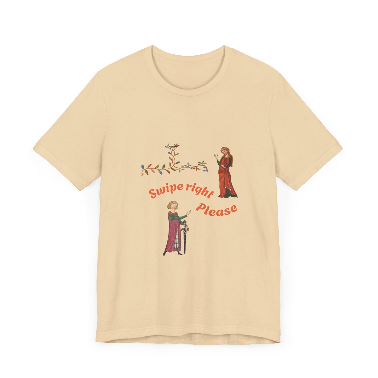 Marginalia Manuscript Romance Swipe Right Unisex Softstyle T-Shirt