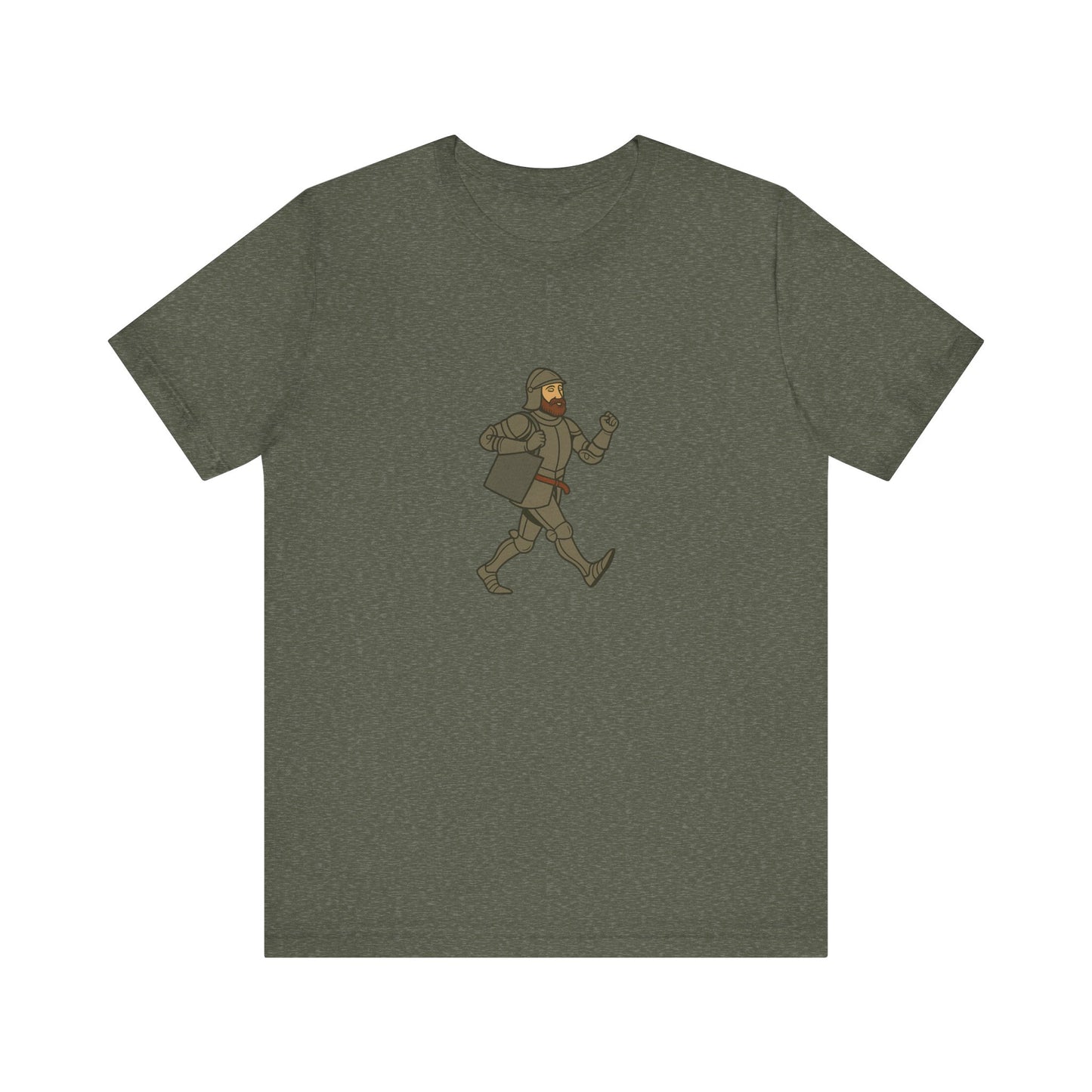 Knight on the Go - Medieval Humor - Urban Chivalry Unisex Heavy Cotton T-shirt