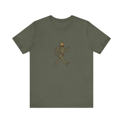 Knight on the Go - Medieval Humor - Urban Chivalry Unisex Heavy Cotton T-shirt