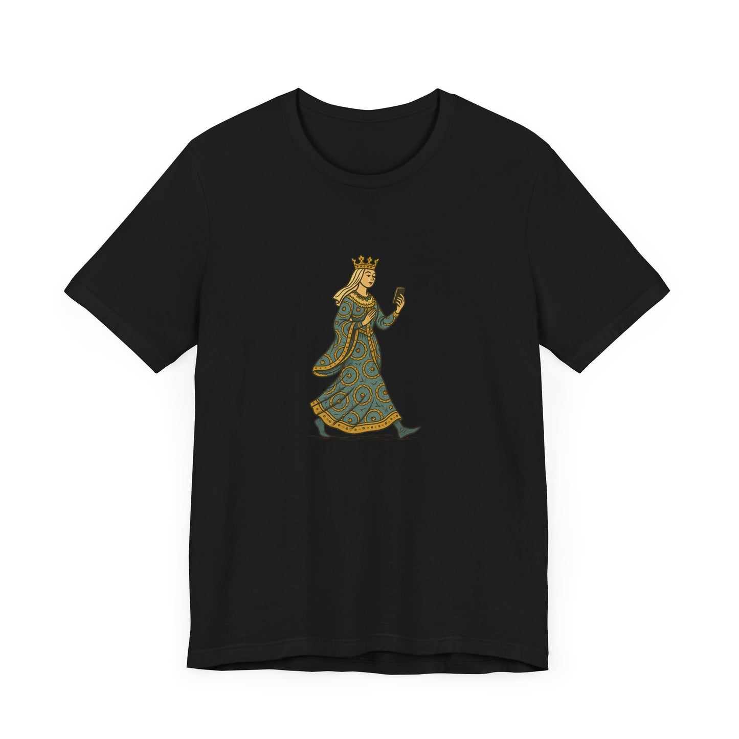 The Crowned Strutter – Medieval Couture on the Go - Unisex Heavy Cotton T-shirt