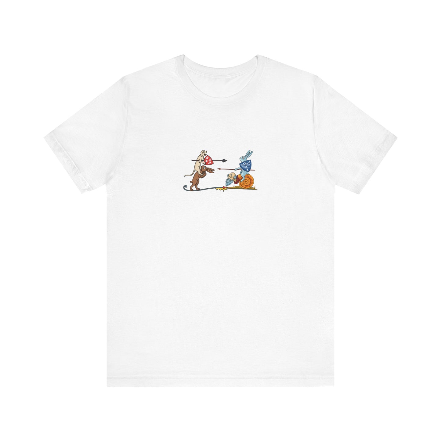 Bunny Snail Rider After MS Yates Thompson 8 F 294, Remastered Marginalia Manuscript Art Tee
