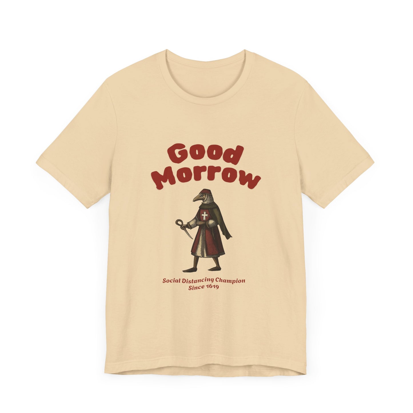 Hanseatic Art, Medieval Plague Doctor with Good Morrow 1619 Tee