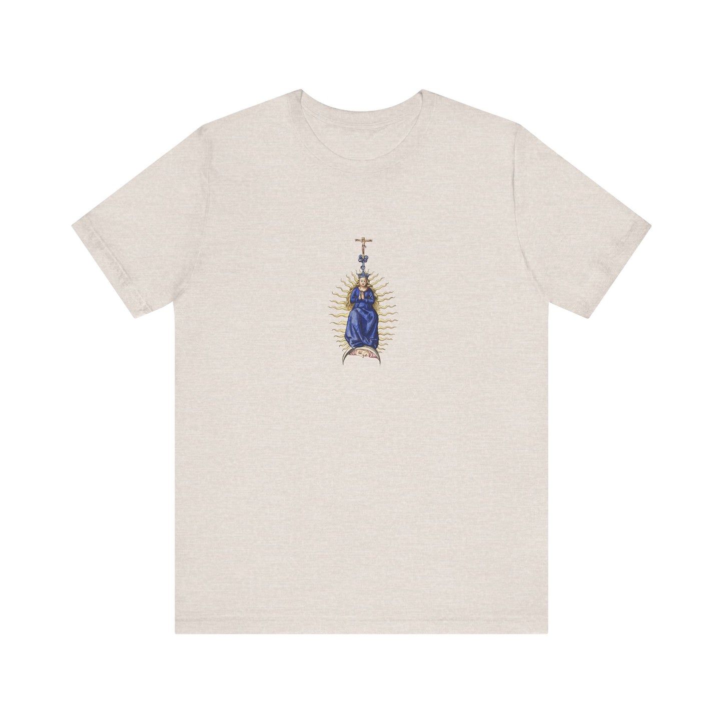 Spiritual Mary Graphic T-Shirt, Faith-Based Apparel, Casual Wear, Gift for Believers, Unisex Tee,