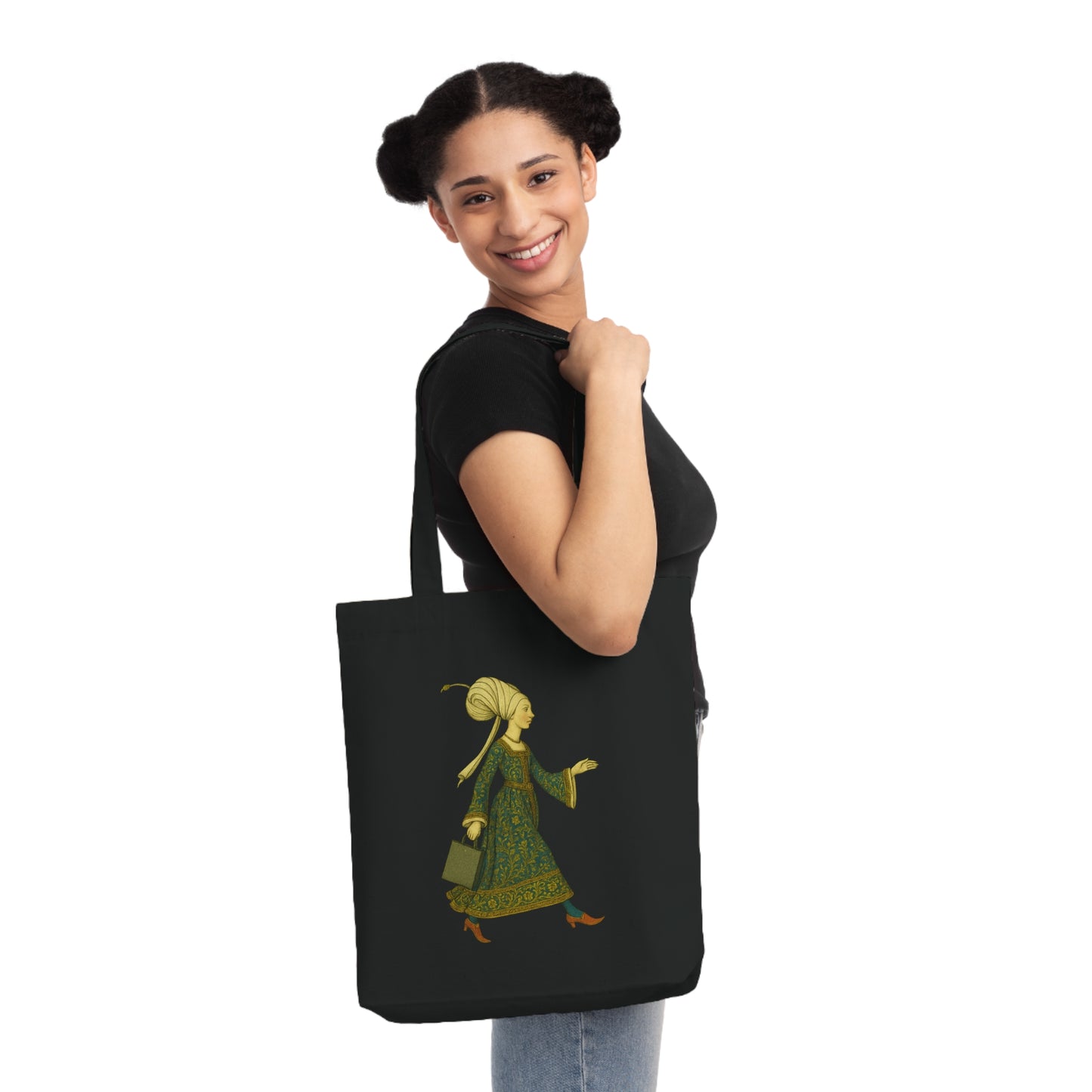 Lady of the Mall – Medieval Fashionista - Woven Tote Bag