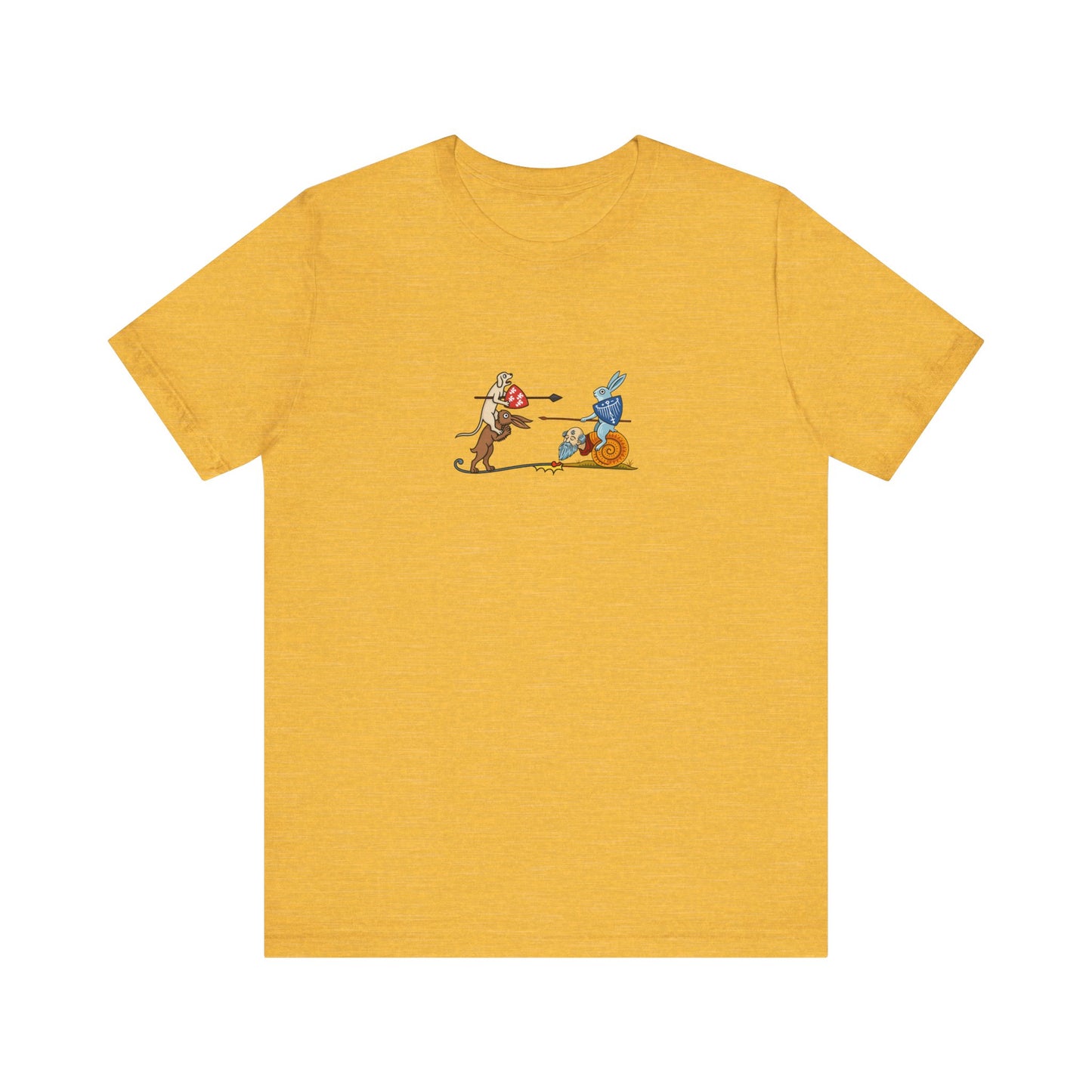 Bunny Snail Rider After MS Yates Thompson 8 F 294, Remastered Marginalia Manuscript Art Tee
