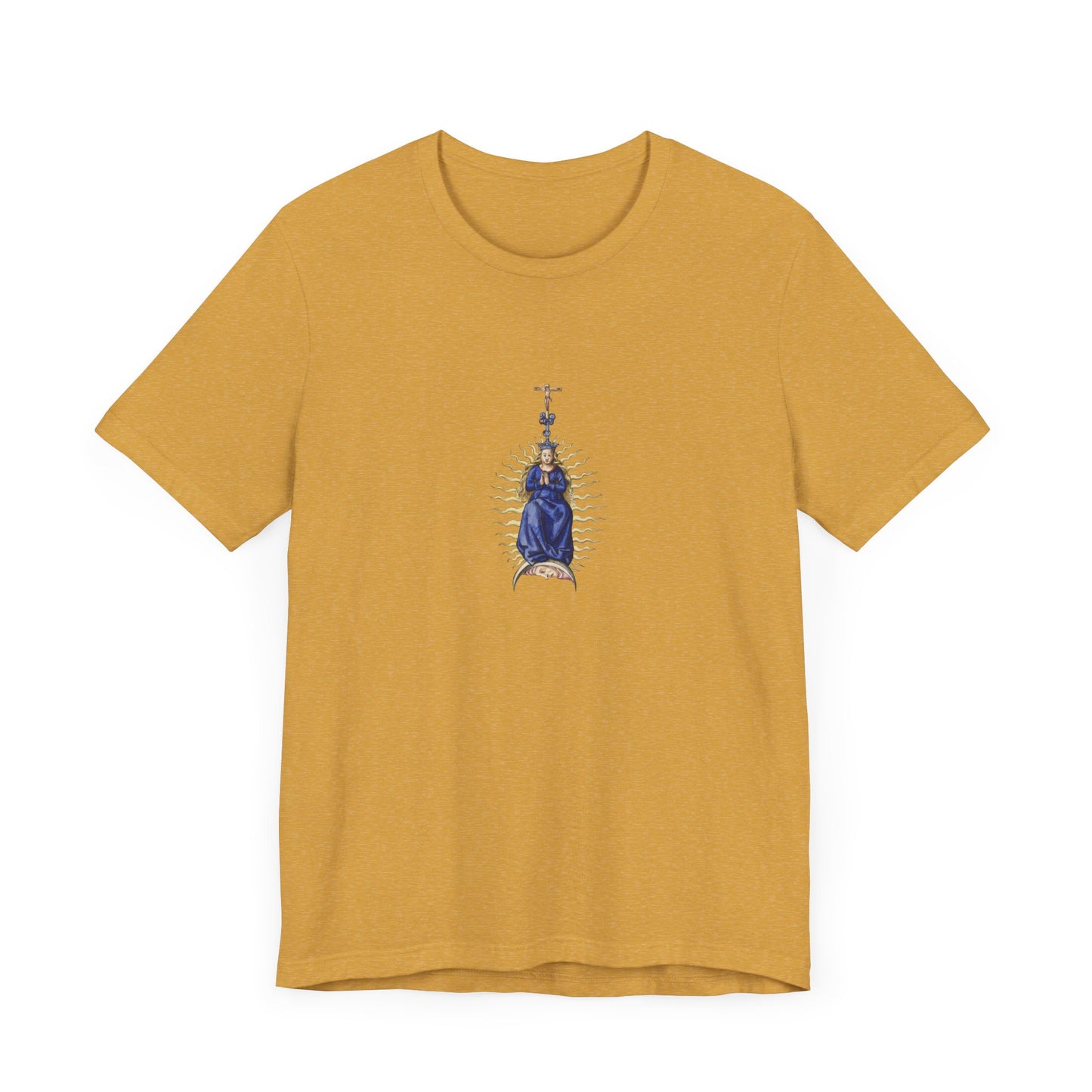 Spiritual Mary Graphic T-Shirt, Faith-Based Apparel, Casual Wear, Gift for Believers, Unisex Tee,