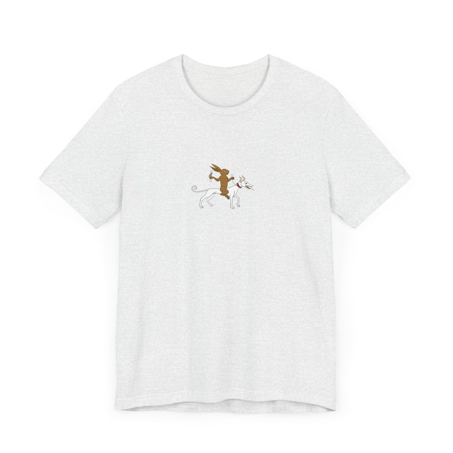 The Hare Riding a Hound, Pontifical of Guillaume Durand, Avignon, before 1390 Tee