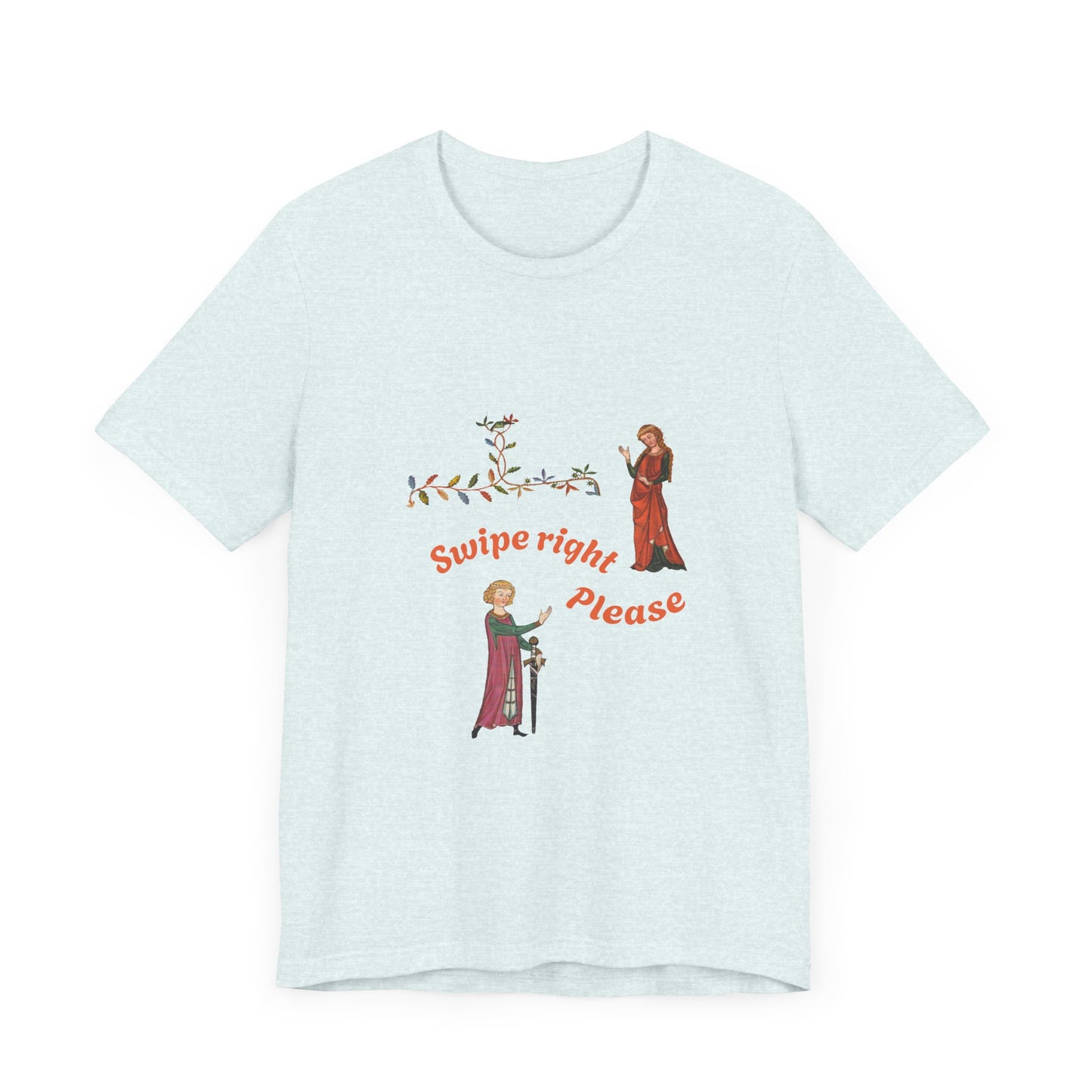 Marginalia Manuscript Romance Swipe Right Unisex Softstyle T-Shirt