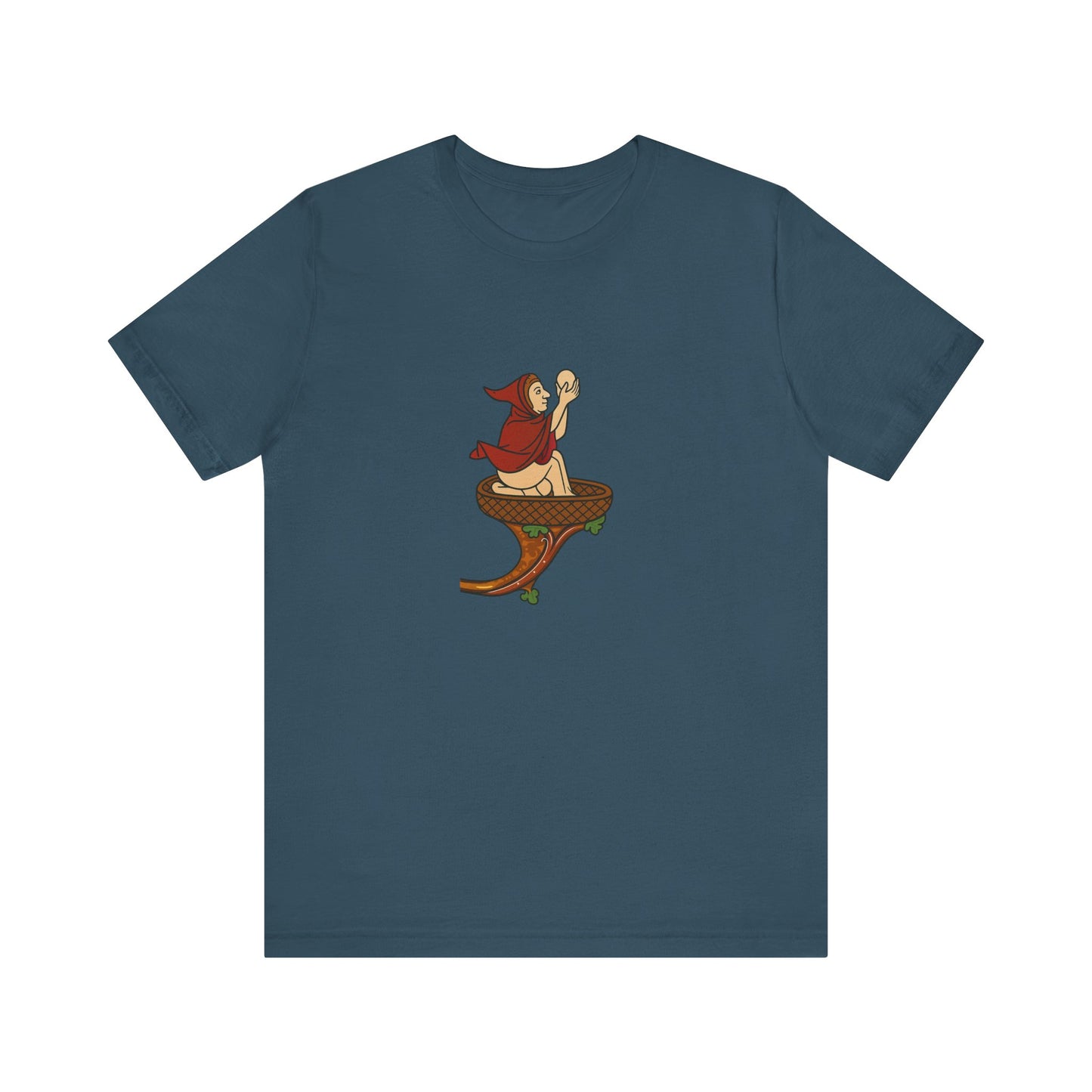The Eggman Monk, Medieval Marginalia Print T-shirt