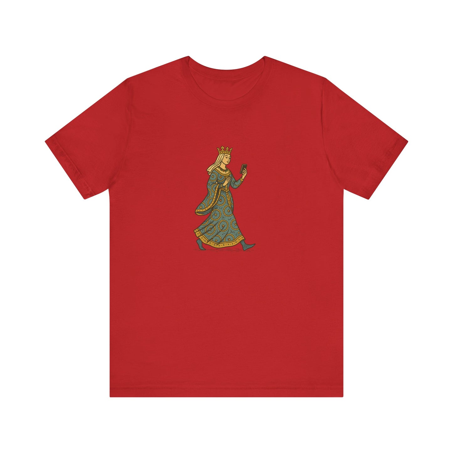 The Crowned Strutter – Medieval Couture on the Go - Unisex Heavy Cotton T-shirt