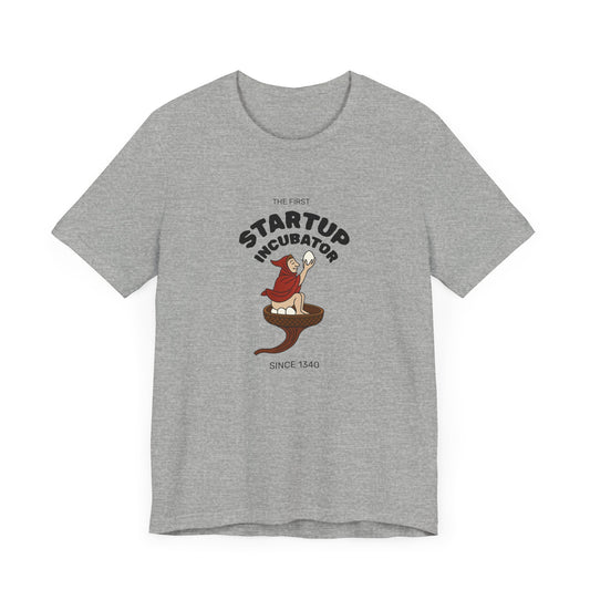 The Eggman Monk, The First Startup Incubator, Medieval Marginalia T-shirt