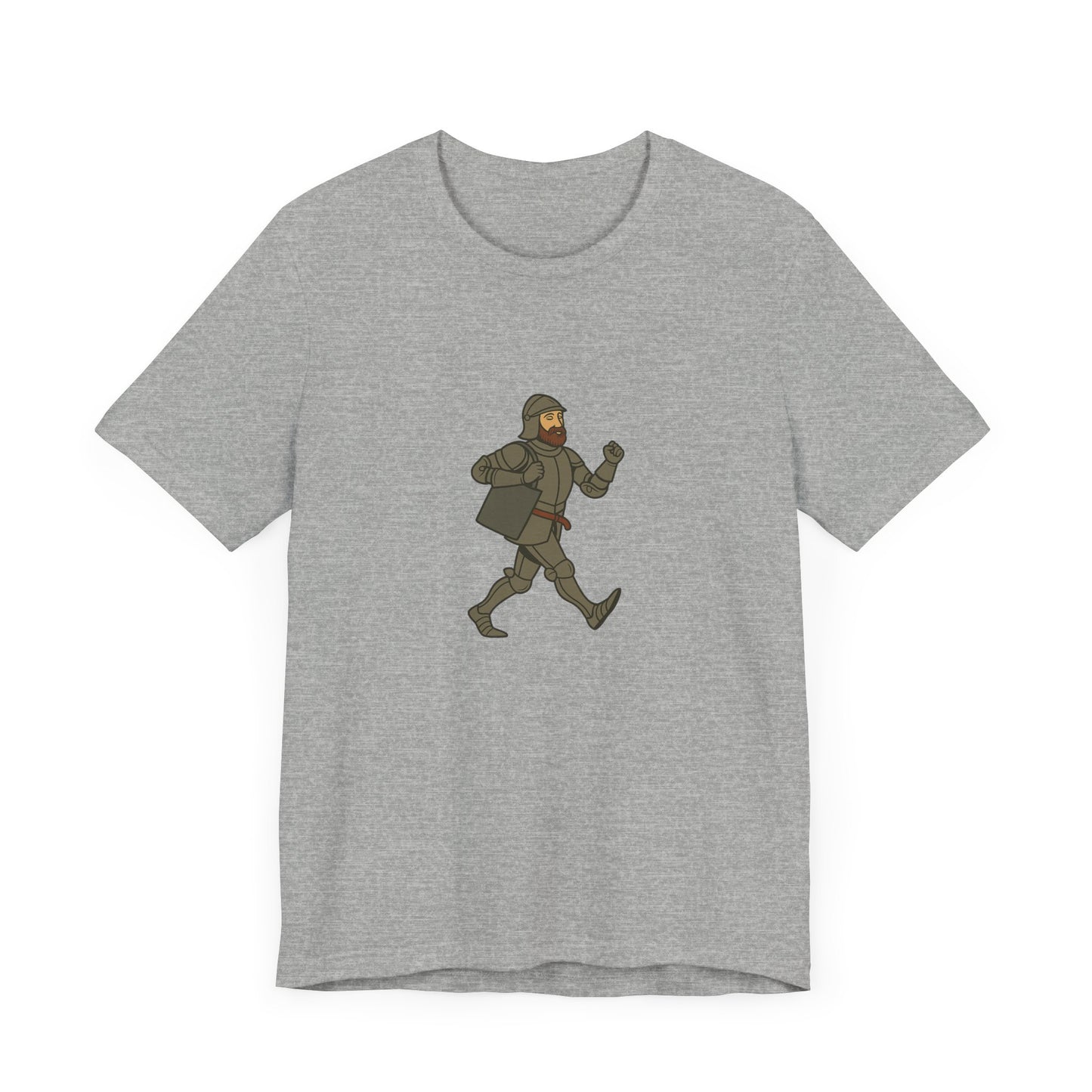 Knight on the Go - Medieval Humor - Urban Chivalry Unisex Heavy Cotton T-shirt