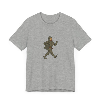Knight on the Go - Medieval Humor - Urban Chivalry Unisex Heavy Cotton T-shirt