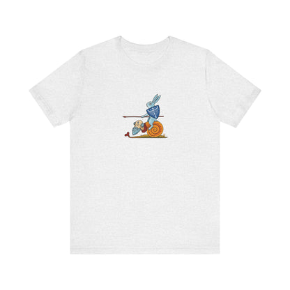 Bunny Snail Rider After MS Yates Thompson 8 F 294, Remastered Marginalia Manuscript Art Tee