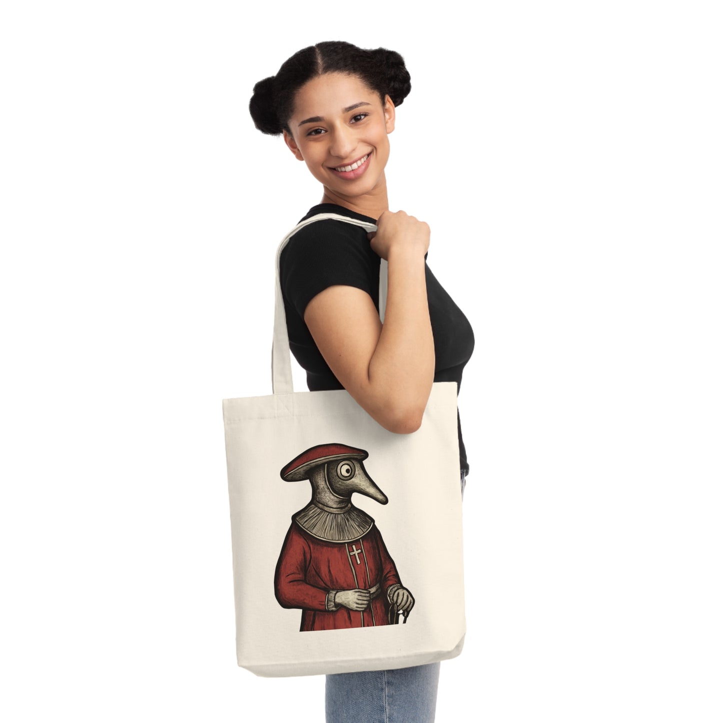 Hanseatic Art, Medieval Plague Doctor 2 Sweatshirt Woven Tote Bag