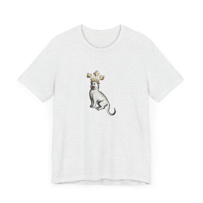 Silly Medieval Cat with Crown – 15th Century Heraldic Art Tee