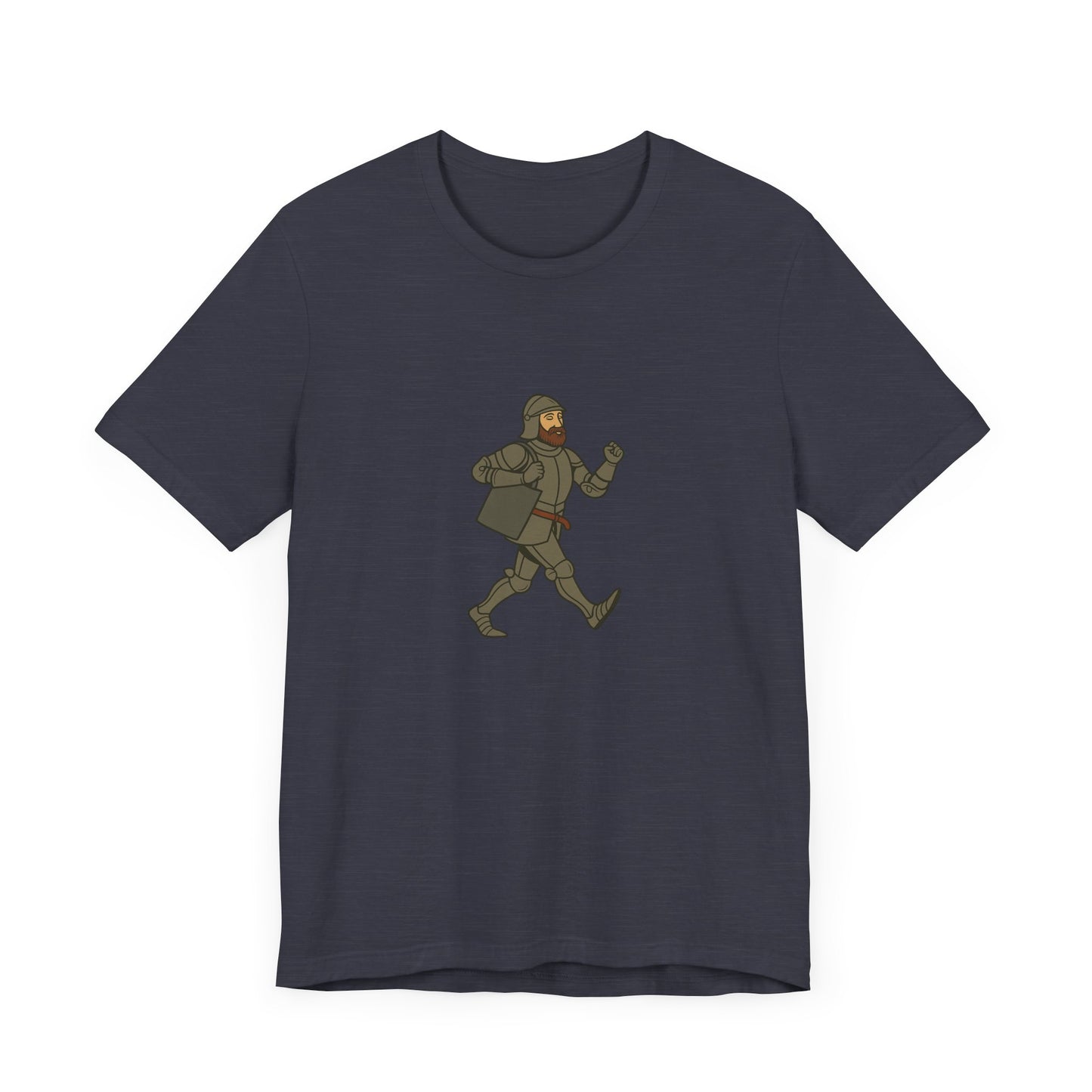 Knight on the Go - Medieval Humor - Urban Chivalry Unisex Heavy Cotton T-shirt