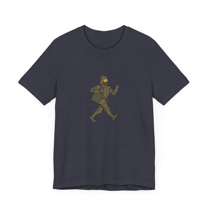 Knight on the Go - Medieval Humor - Urban Chivalry Unisex Heavy Cotton T-shirt