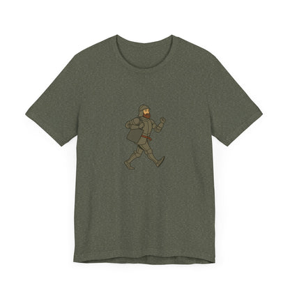 Knight on the Go - Medieval Humor - Urban Chivalry Unisex Heavy Cotton T-shirt