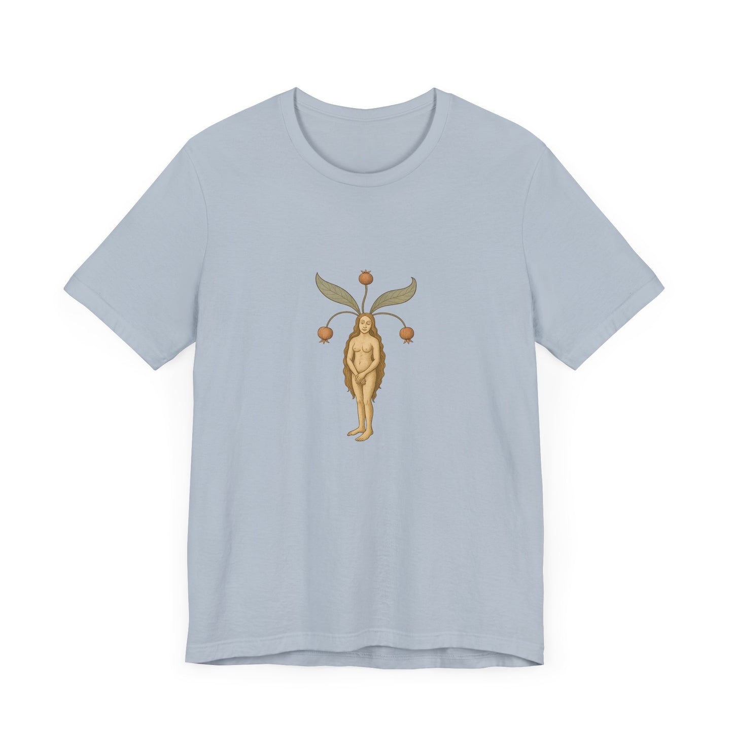 Big Mandragora Muse, Medieval Mandrake Herb Lore Unisex Heavy Cotton Tee